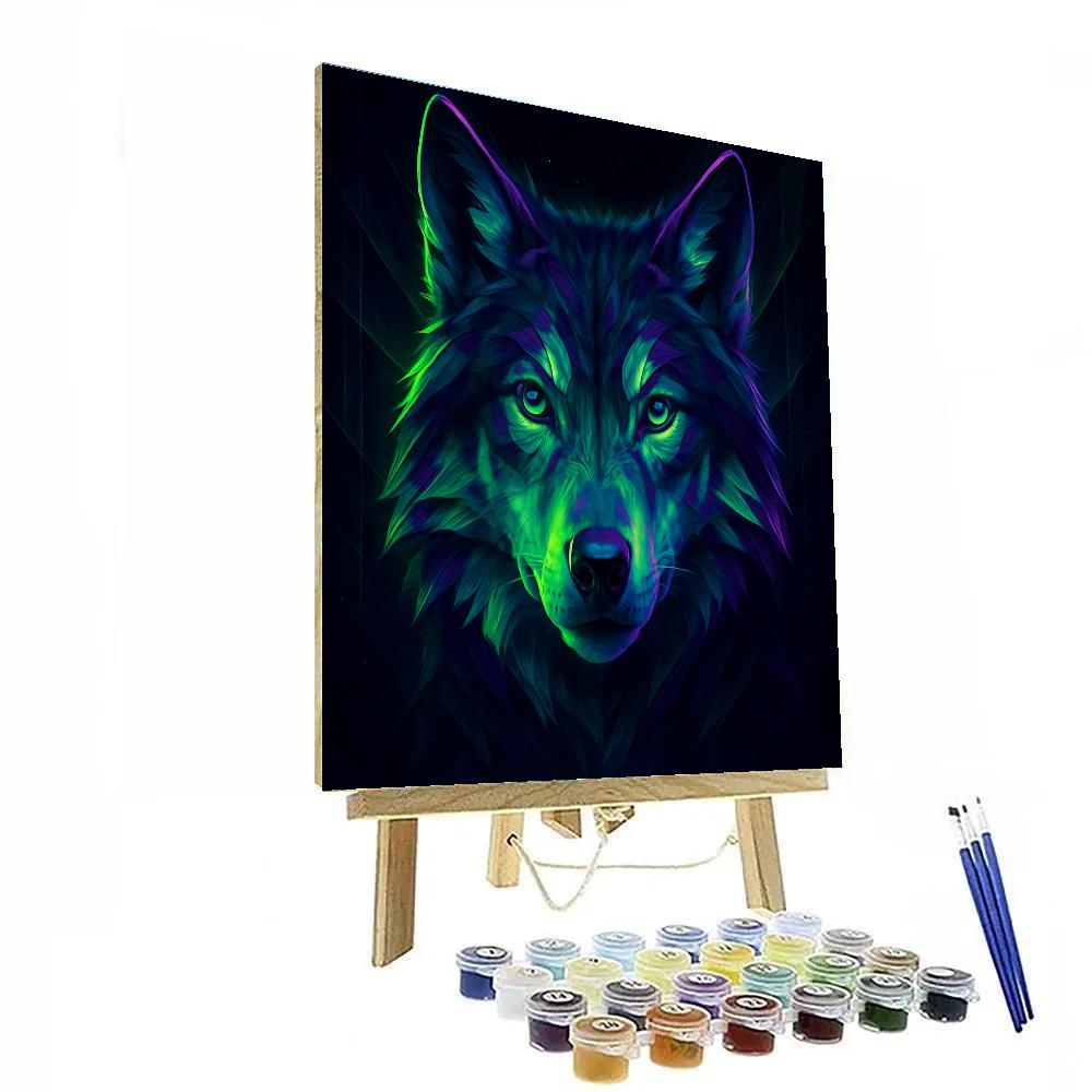 Chromatic Wolf Oracle DIY paint by numbers