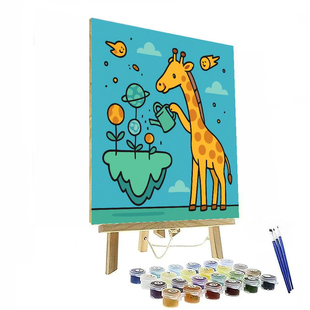 Cosmic Garden Giraffe Paint by numbers kits
