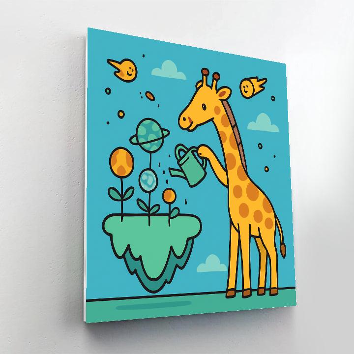 Cosmic Garden Giraffe Paint by numbers kits