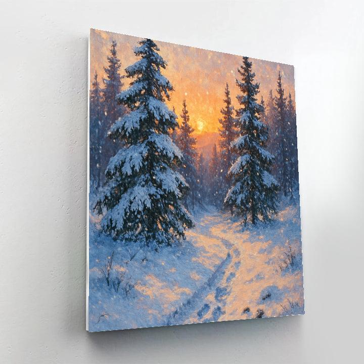 Amber Sunset At Pine Ridge Number painting