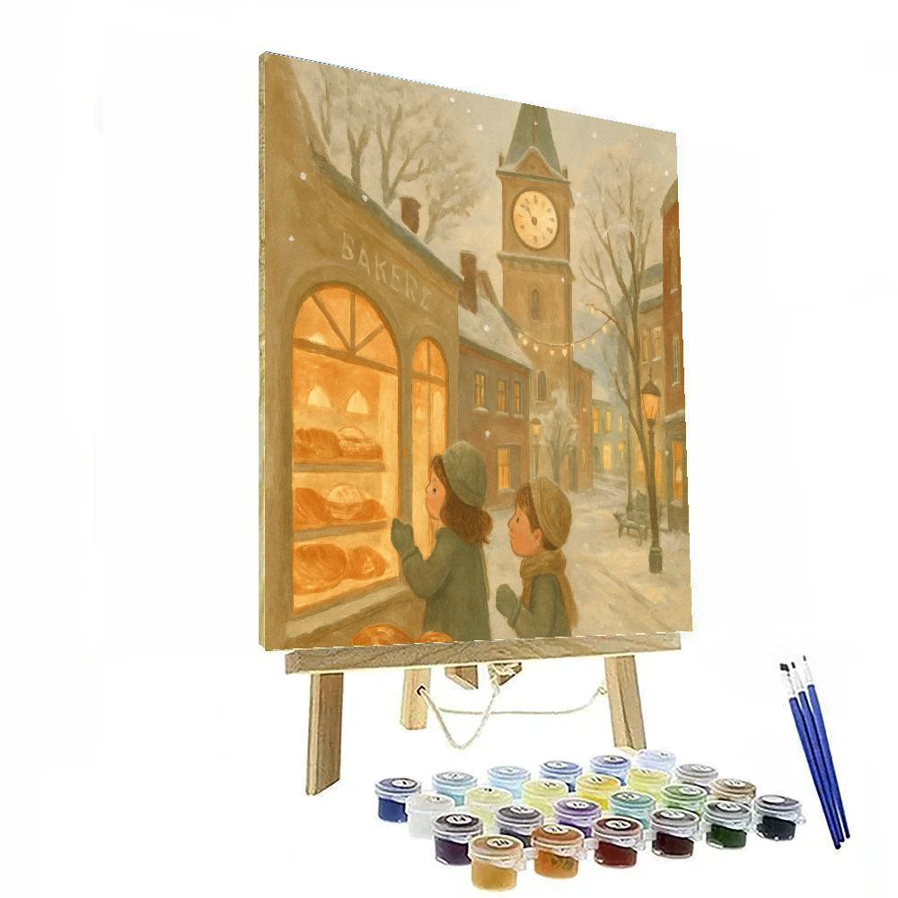 Winter Clocktower Quilt painting number kit