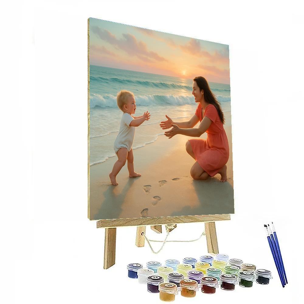 First Steps On The Beach DIY paint by numbers