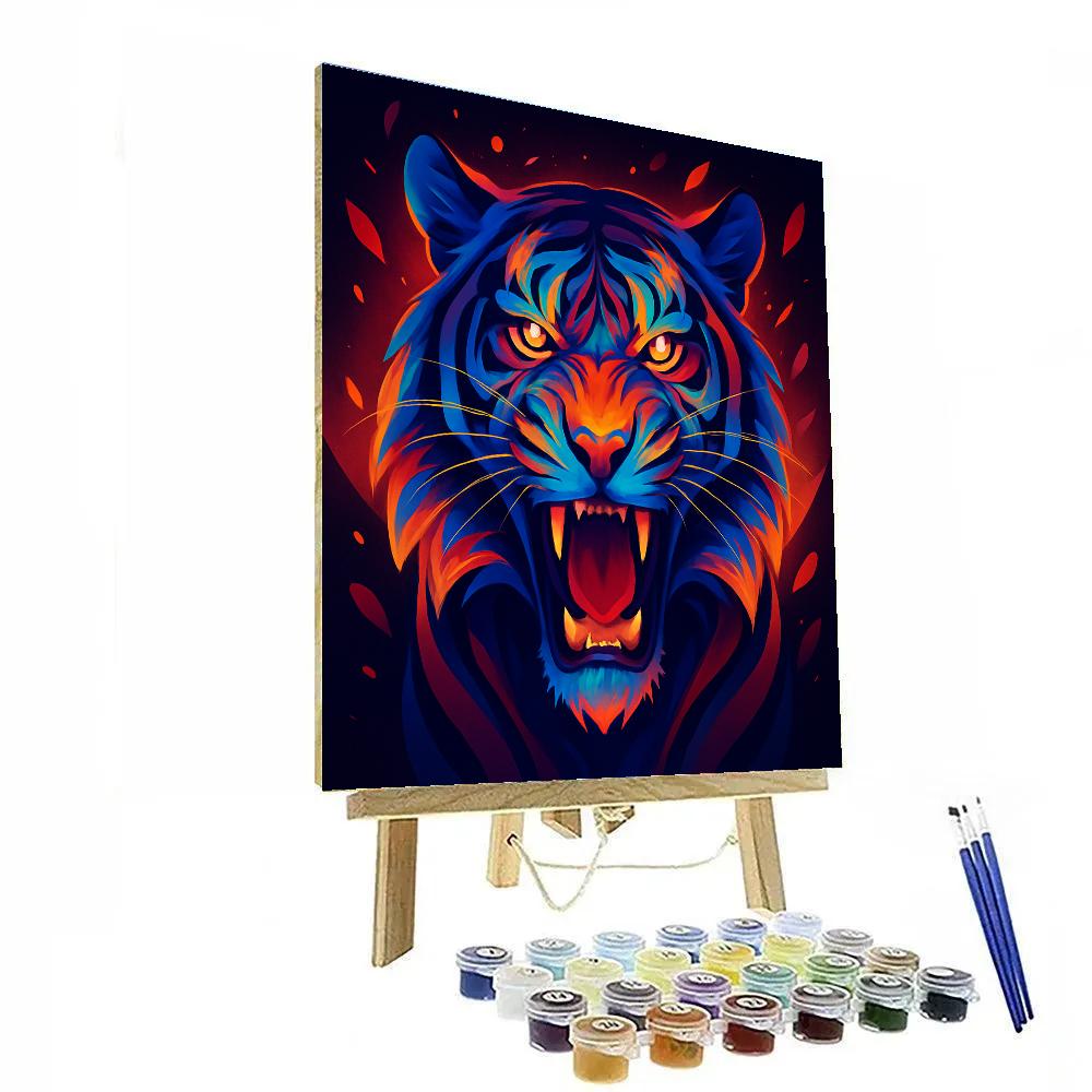 Pop Tiger Cascade paint by numbers