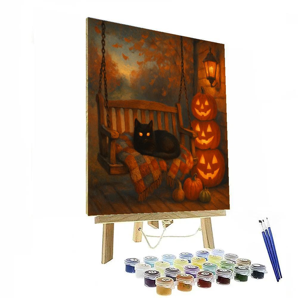 Porch Swing At Harvest Dusk Paint by numbers art