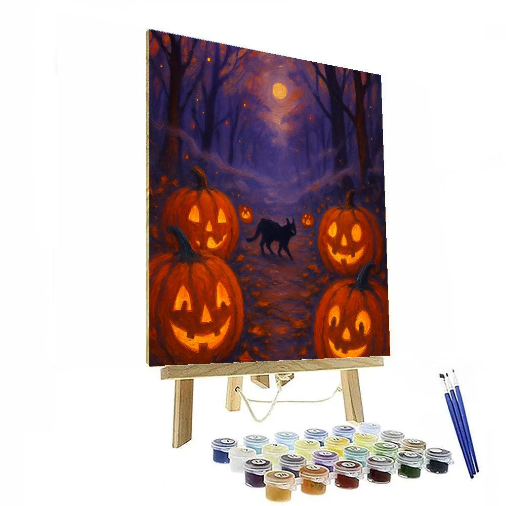Pumpkin Lantern Trail Numbered painting kits