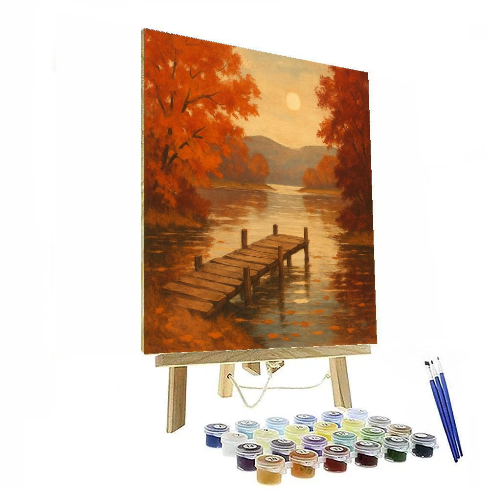 Autumn Mirror Wharf paint by numbers
