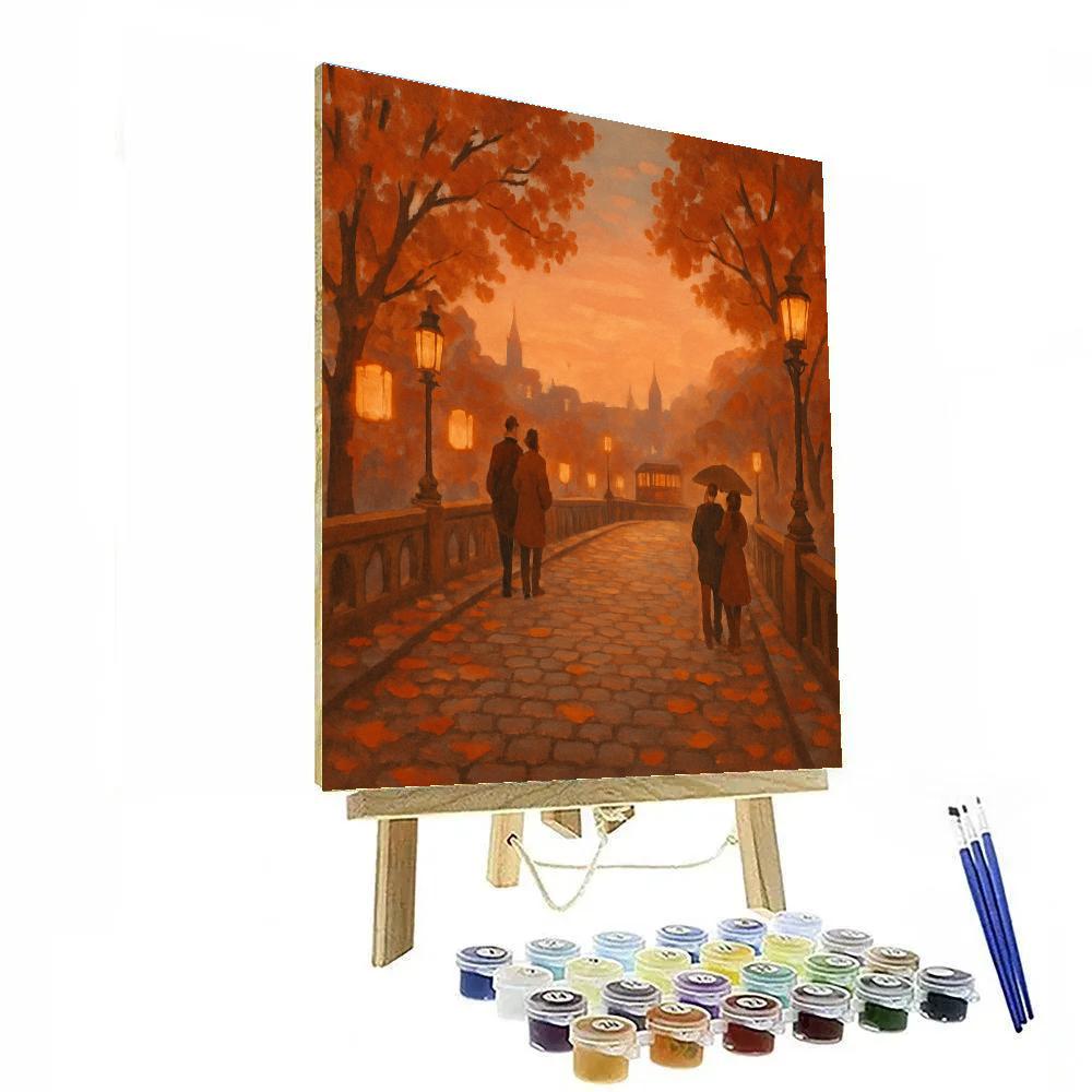 Autumn Bridge Of Lanterns paint by color