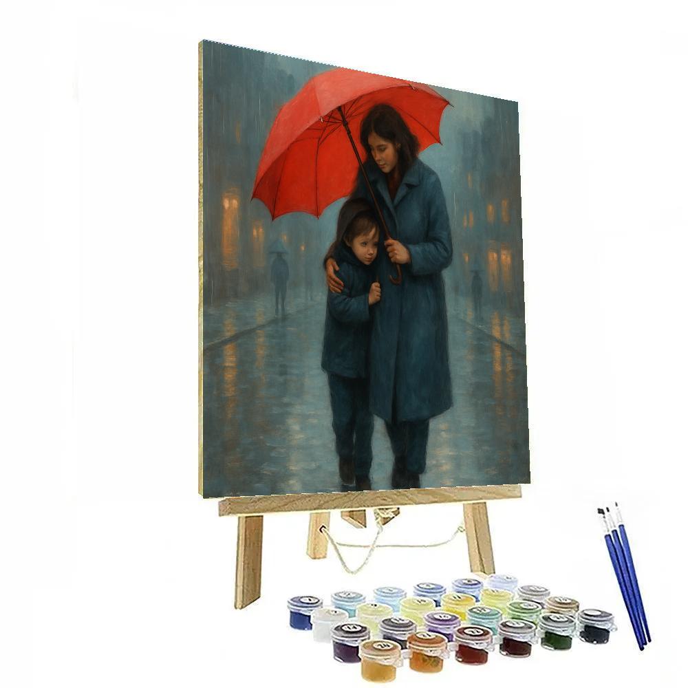 Rainy Day Umbrella Share Paint by numbers art