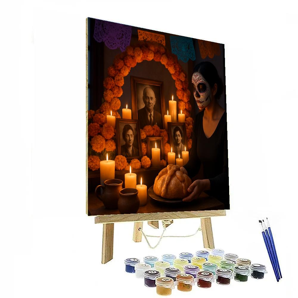 Dia De Muertos Ofrenda Number painting
