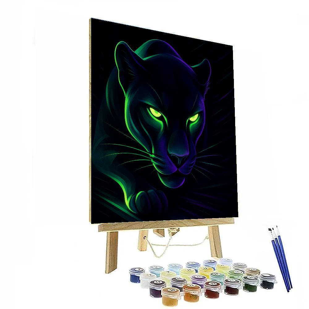 Electric Panther Pulse Paint by numbers art