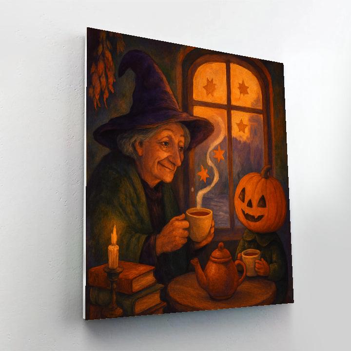 Tea For Two At Witchs Window Paint by numbers art