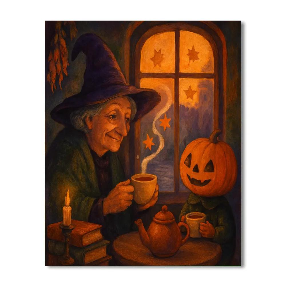 Tea For Two At Witchs Window Paint by numbers art