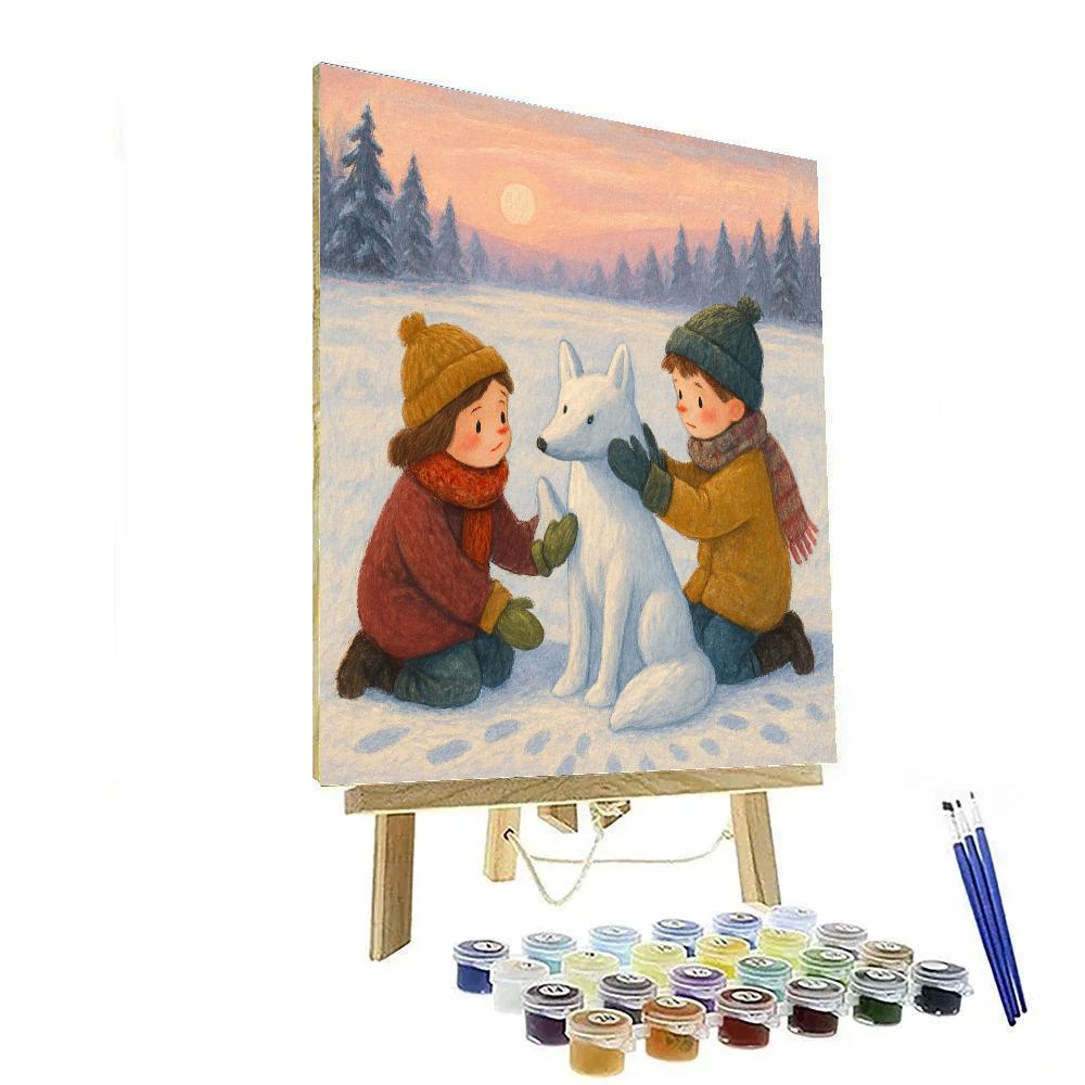 Children Of Frosty Meadow paint by color