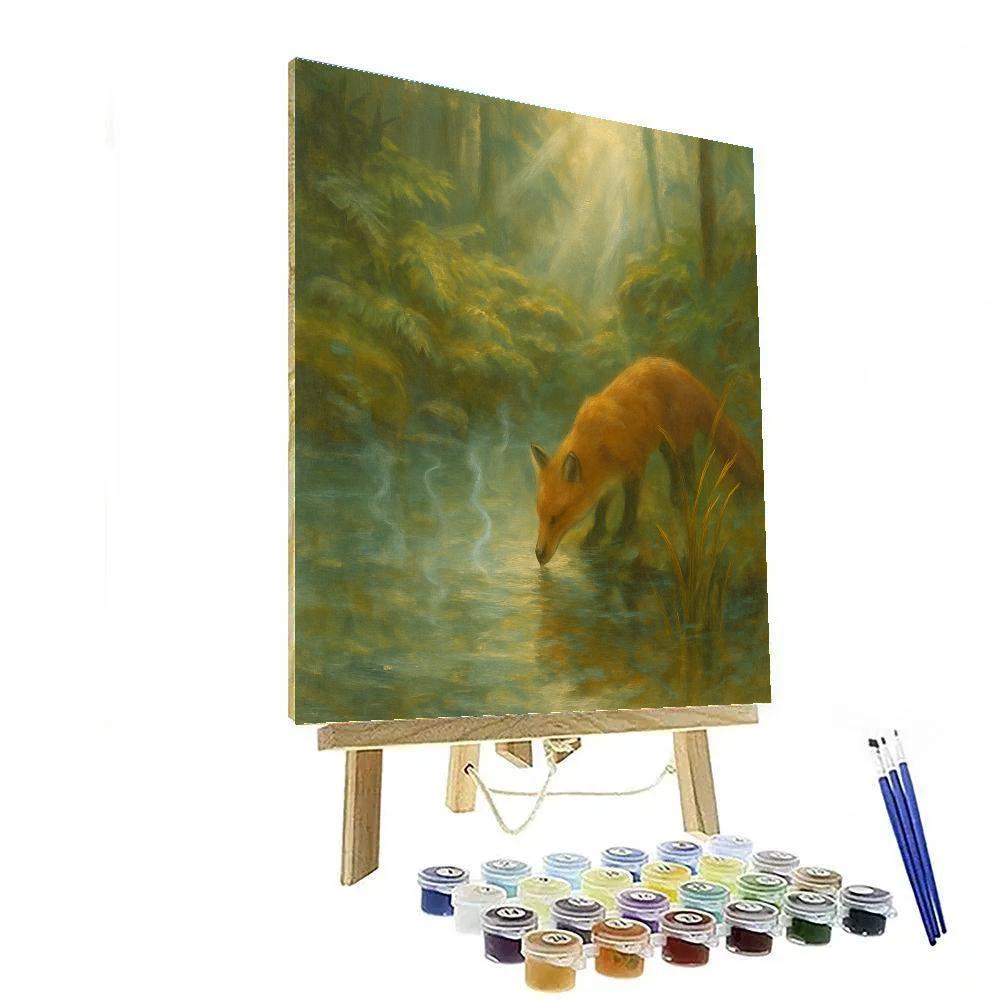 First Light Pond paint by color
