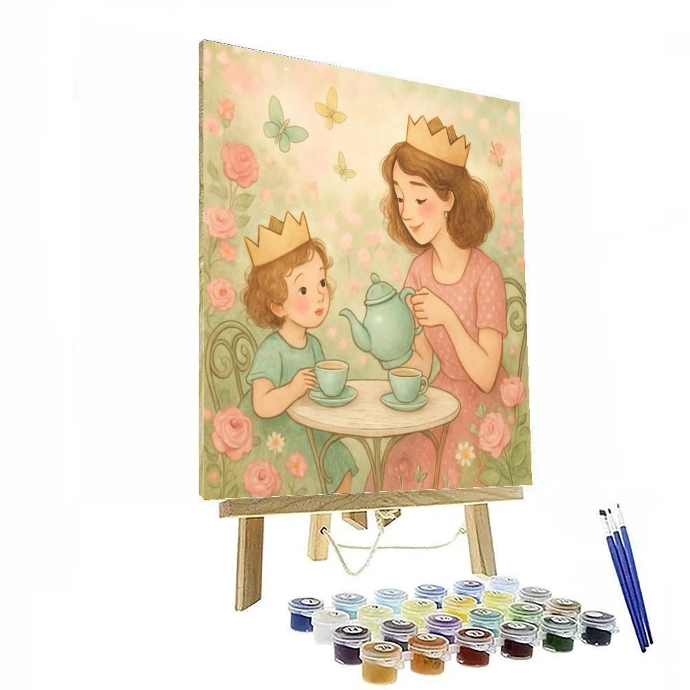 Garden Tea Party DIY paint by numbers