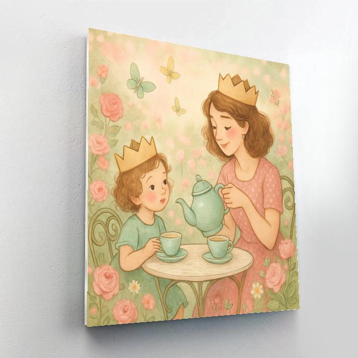 Garden Tea Party DIY paint by numbers