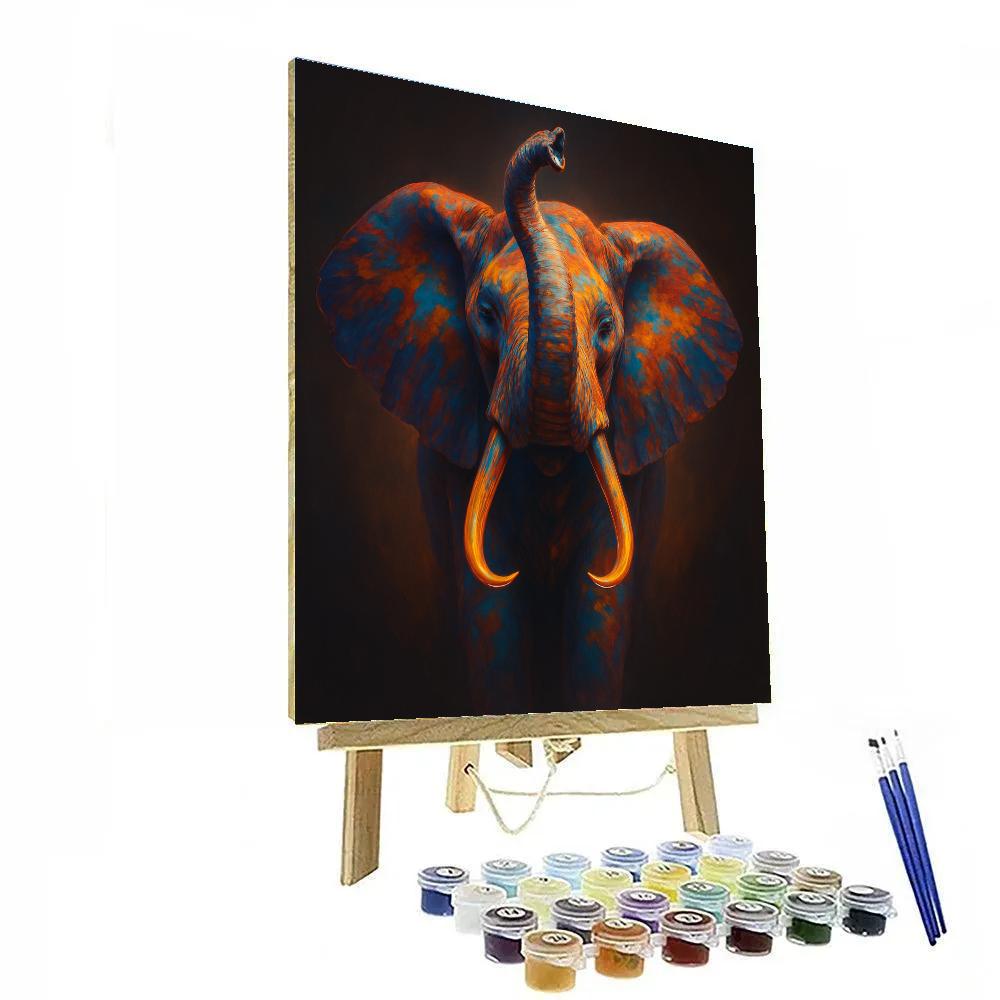 Solar Elephant Reverie paint by color
