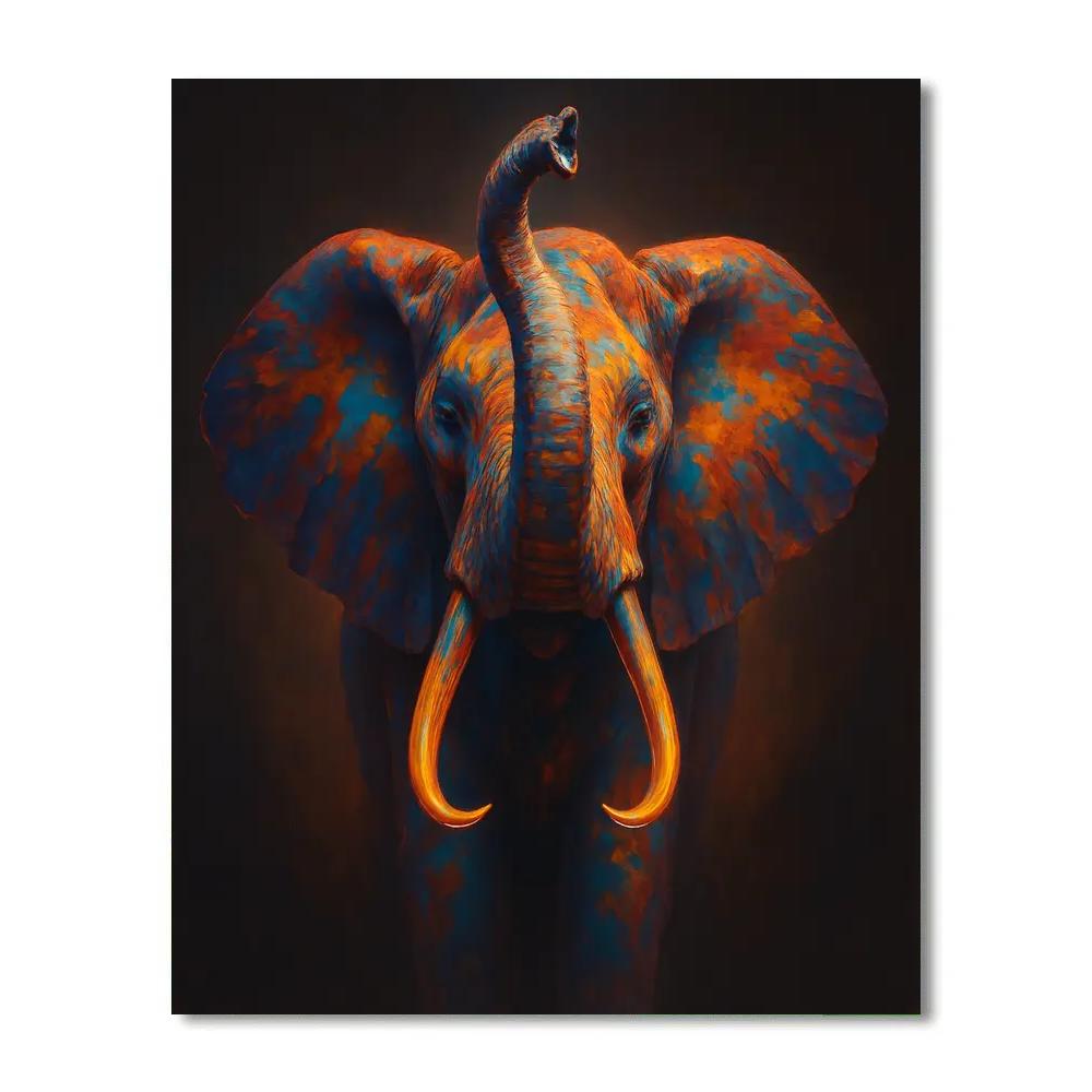 Solar Elephant Reverie paint by color