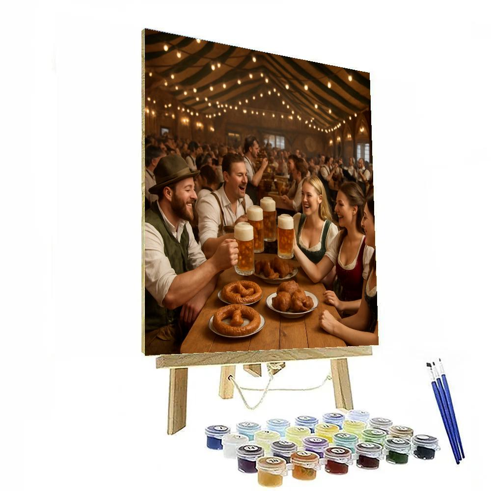 Oktoberfest Beer Tent DIY paint by numbers