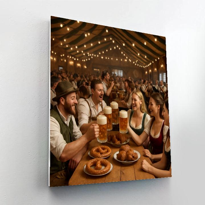 Oktoberfest Beer Tent DIY paint by numbers