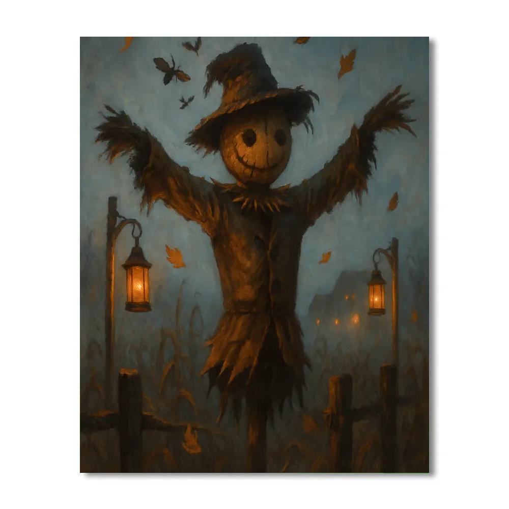 Scarecrow At Dusk paint by numbers
