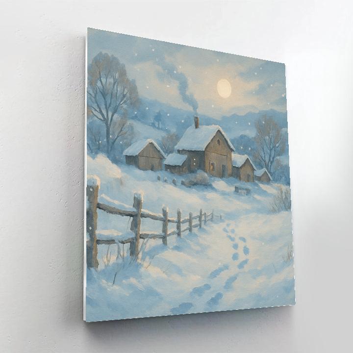 Silent Snowfall Over Hillstead paint by color