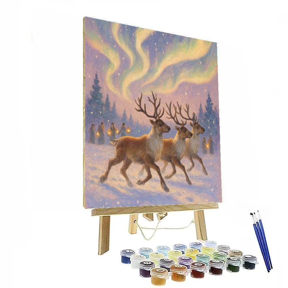 Aurora Reindeer Parade Paint by numbers kits