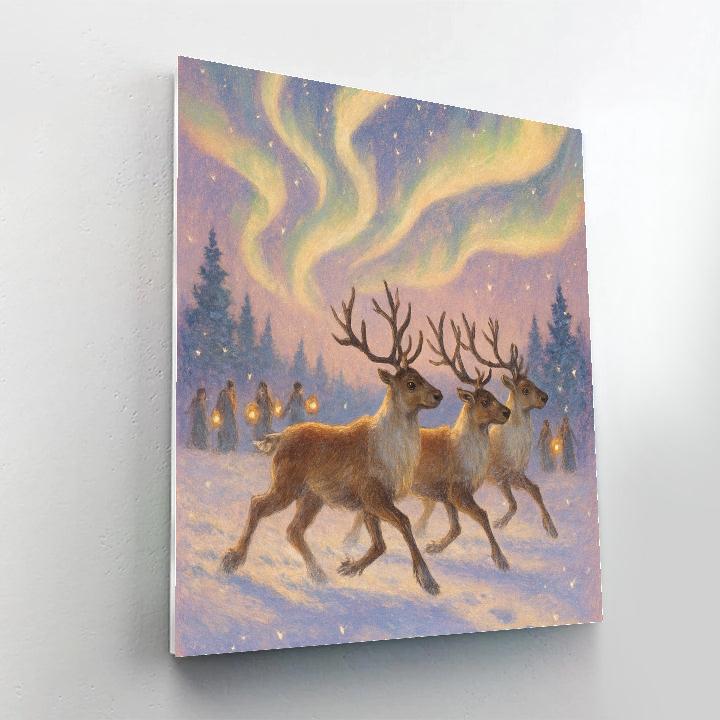 Aurora Reindeer Parade Paint by numbers kits