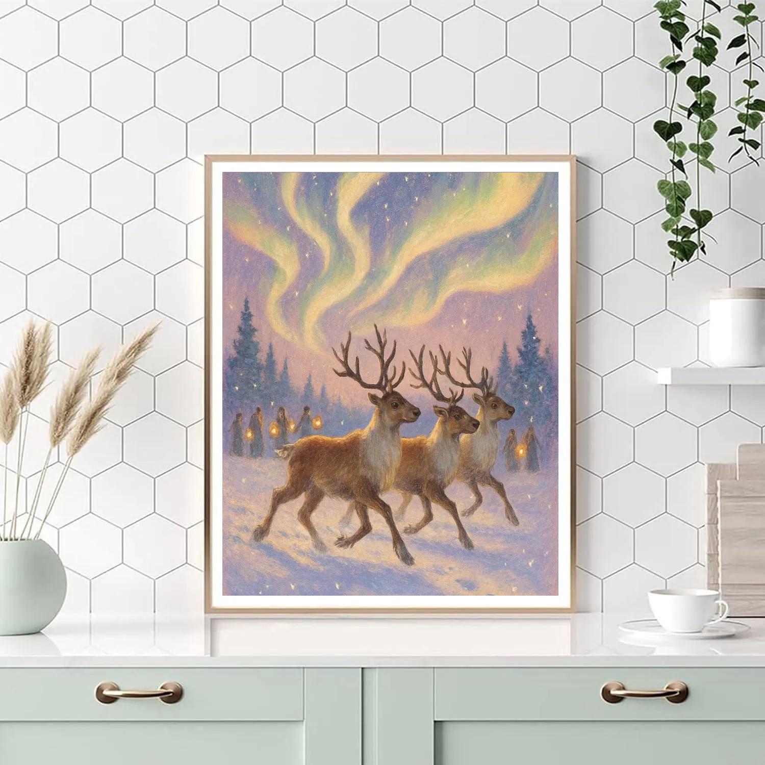 Aurora Reindeer Parade Paint by numbers kits
