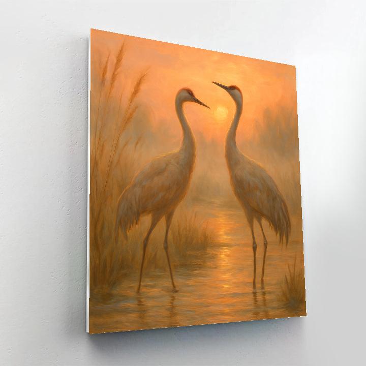 Sunrise Crane Duet Paint by numbers kits