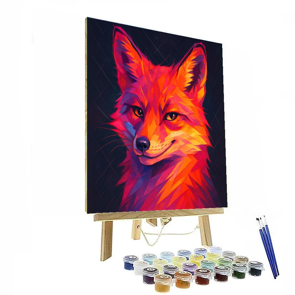 Prismatic Fox Whisper DIY paint by numbers