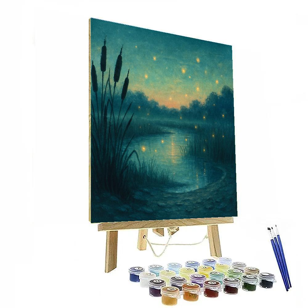 Crescent Marsh At Twilight paint by number