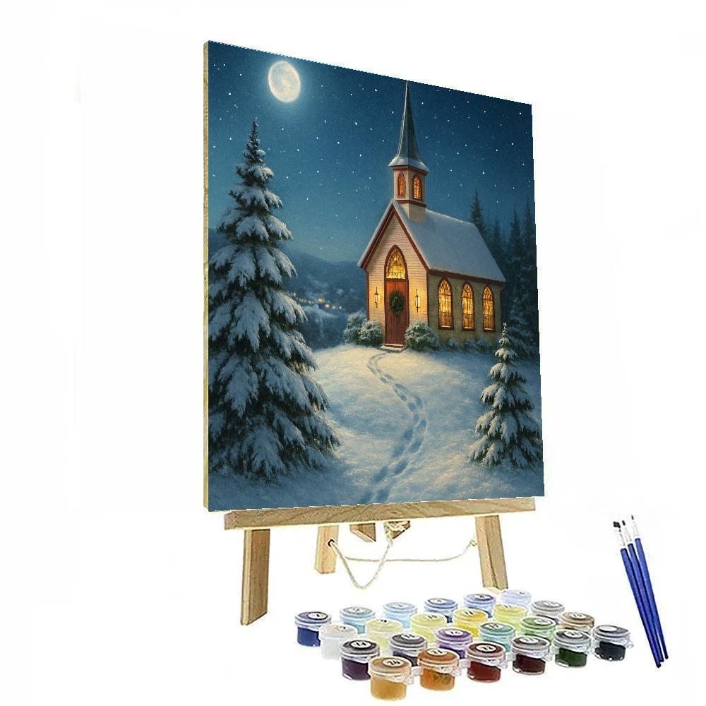 Cozy Chapel Midnight Mass DIY paint by numbers