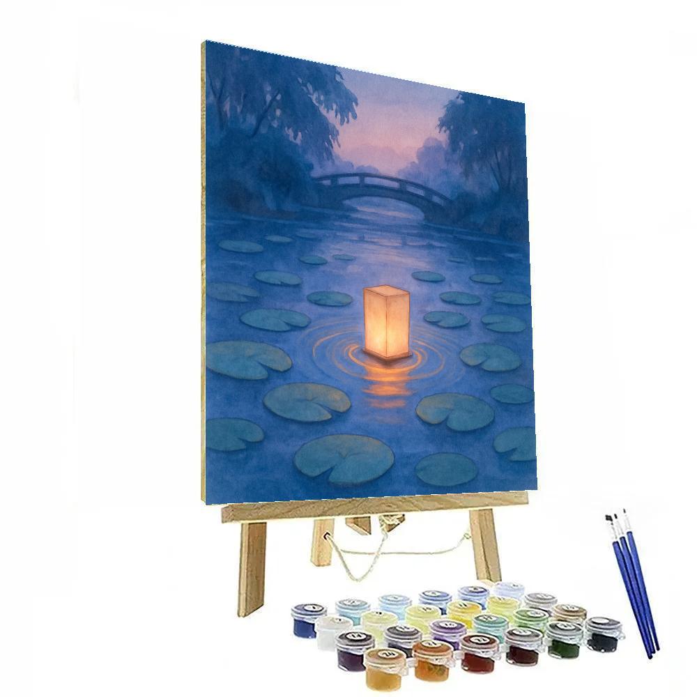Lotus Evening Glow Paint by numbers art