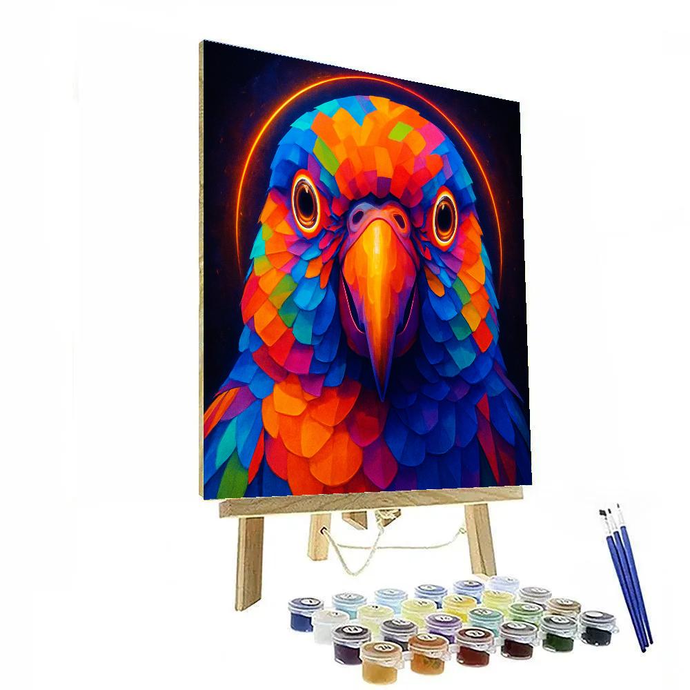 Cosmic Parrot Mosaic paint by number