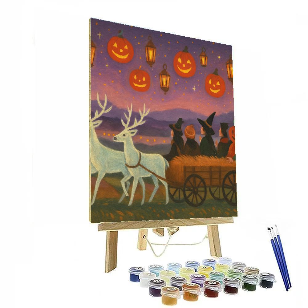 Enchanted Hayride Skyline paint by number