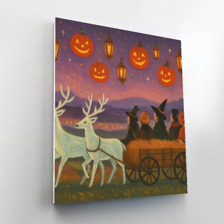 Enchanted Hayride Skyline paint by number