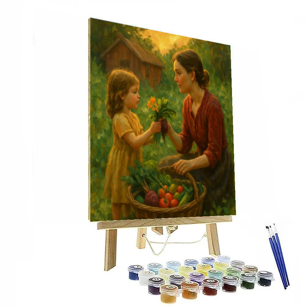 Mothers Garden Harvest painting number kit