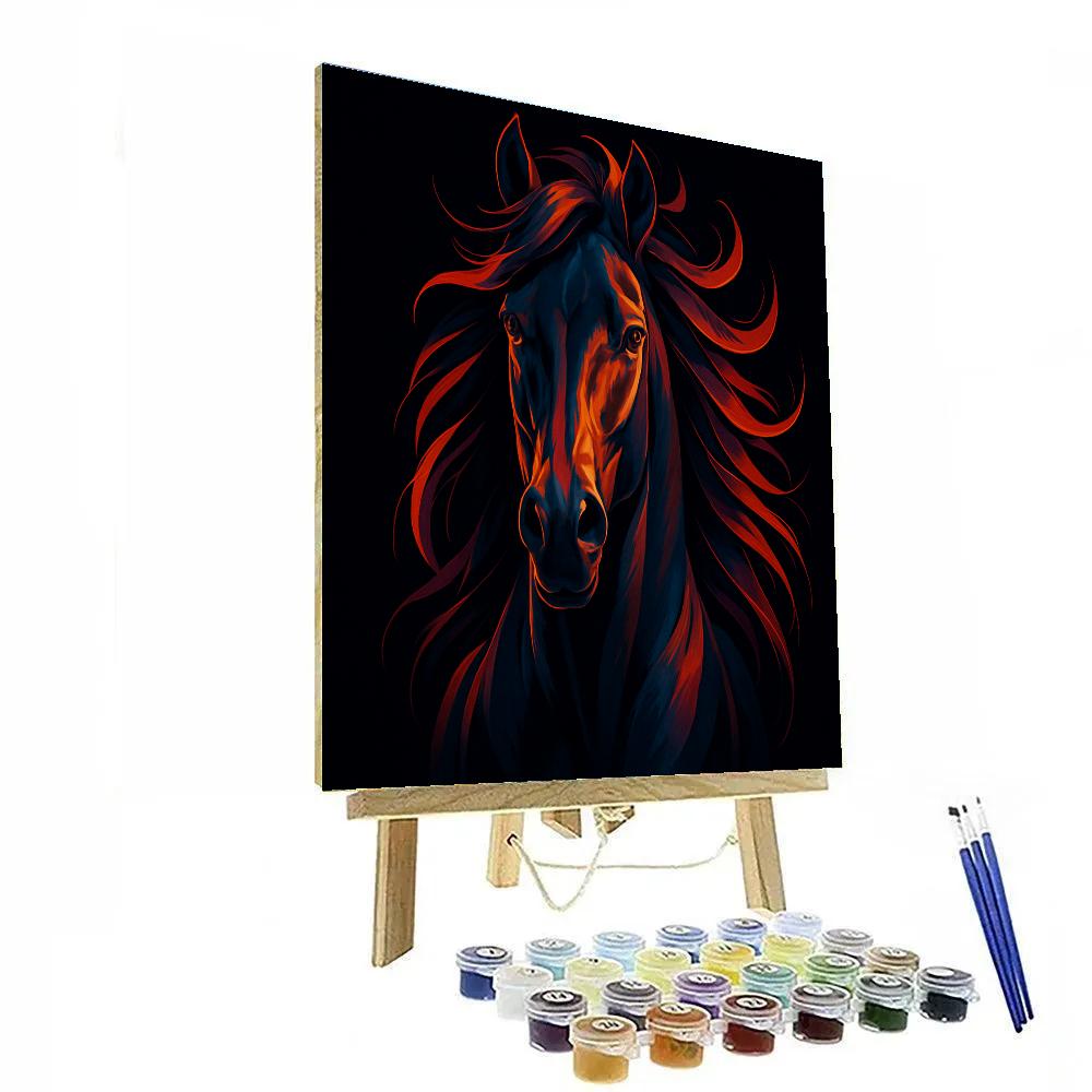 Chromed Stallion Echo Paint by numbers art