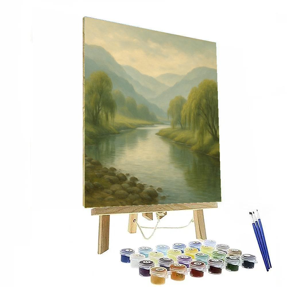 Riverbend Of Quiet Reflections Numbered painting kits
