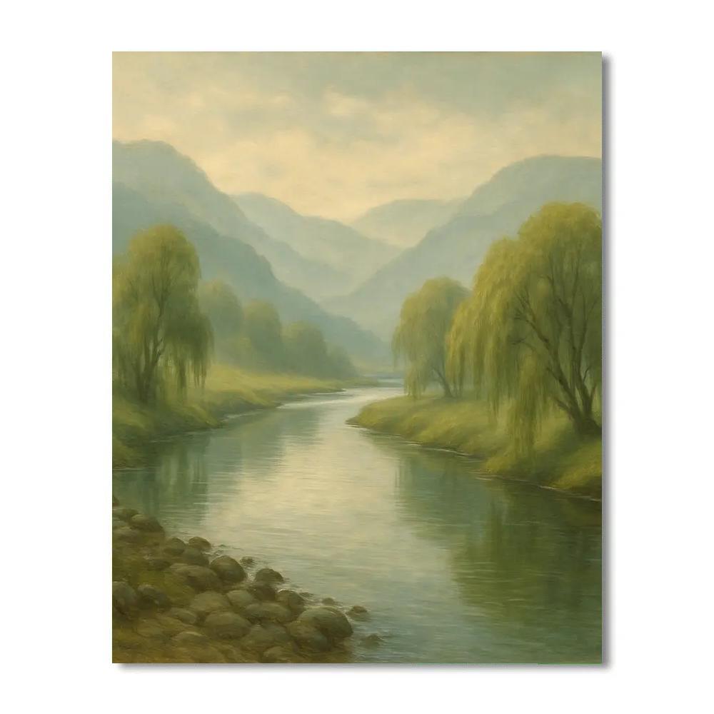 Riverbend Of Quiet Reflections Numbered painting kits