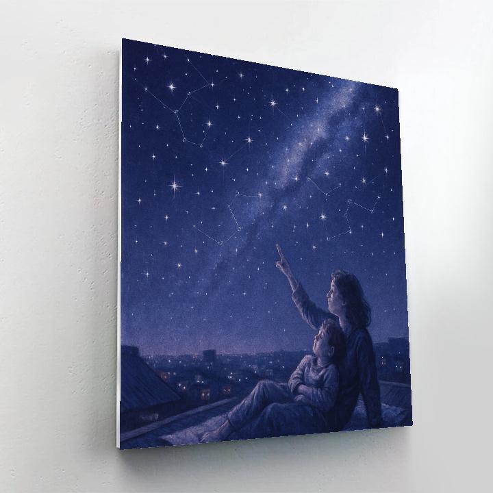 Stargazing On The Roof paint by color