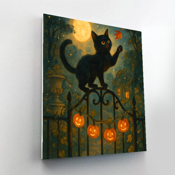 Twilight Tea Garden Gate painting number kit