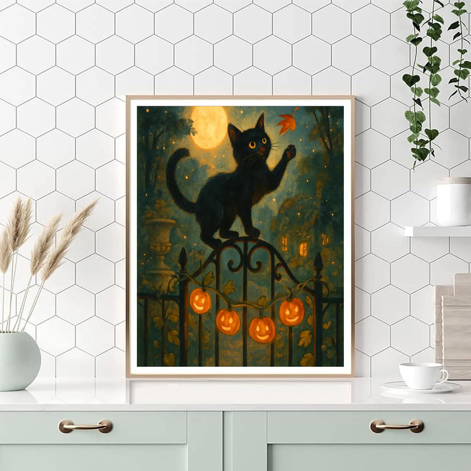 Twilight Tea Garden Gate painting number kit