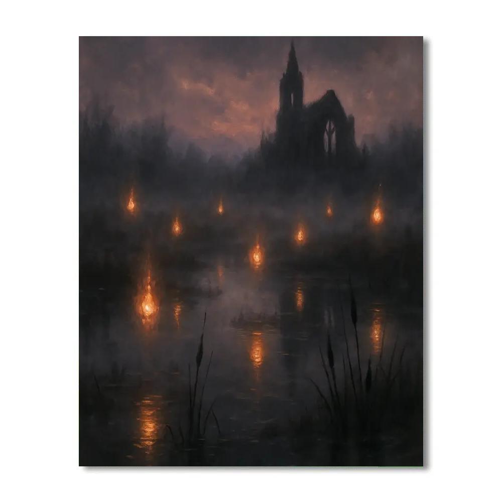 Ghostlight Bog Number painting