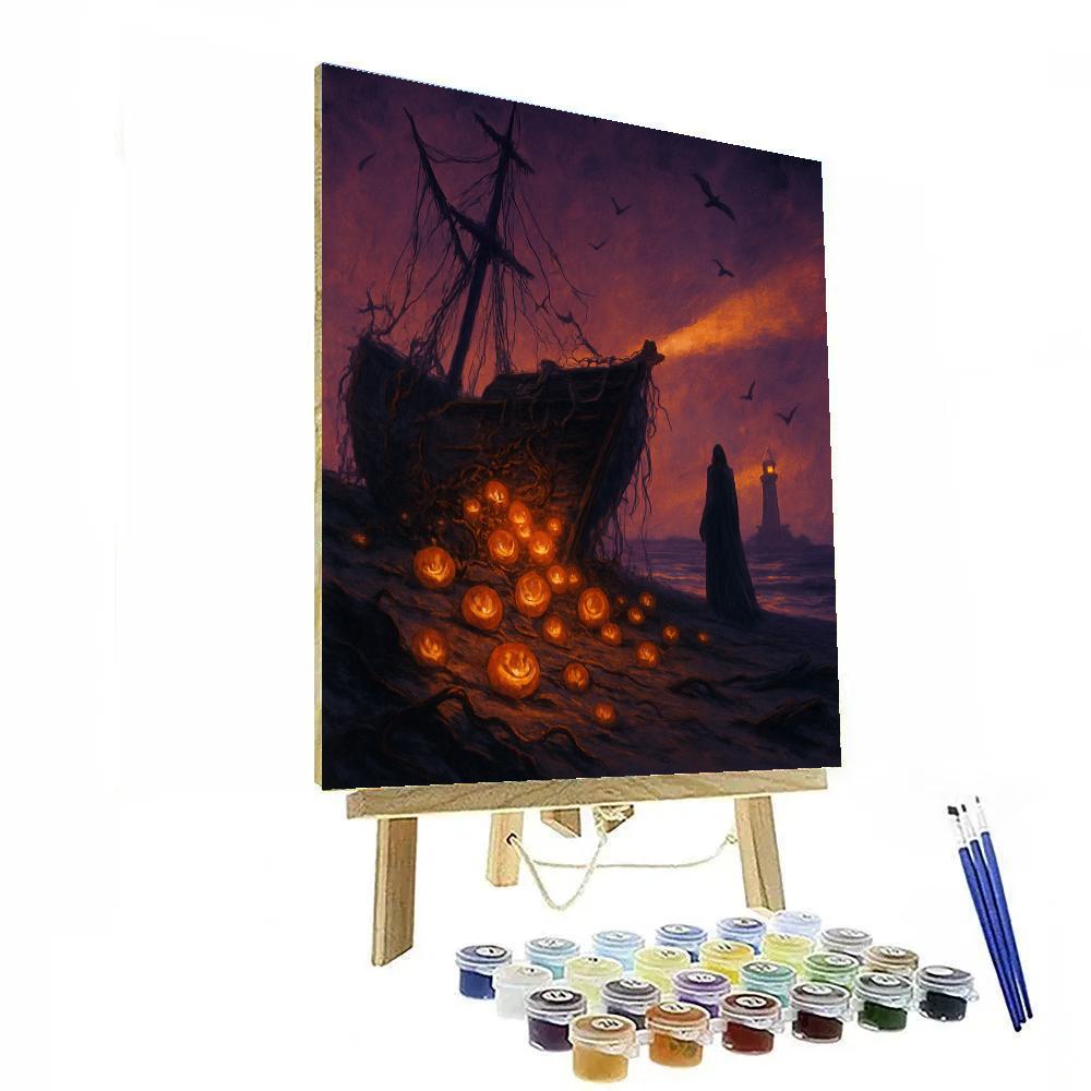 Pumpkin Ship Wreck Number painting