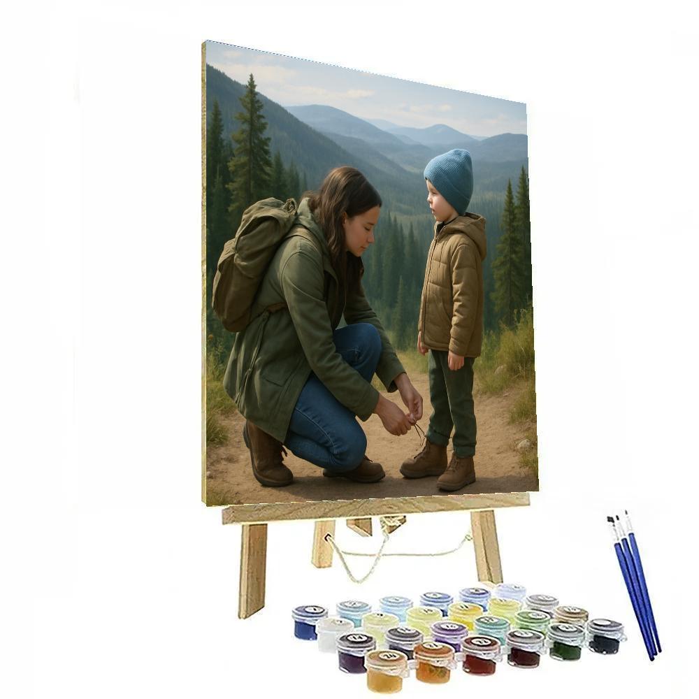 Protective Embrace On Hike Painting by numbers kit
