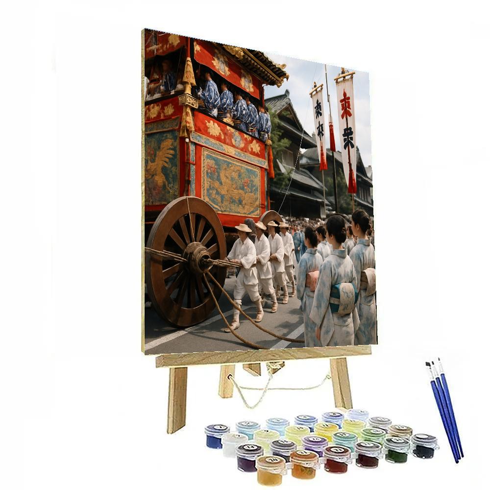 Gion Matsuri Float Procession paint by numbers