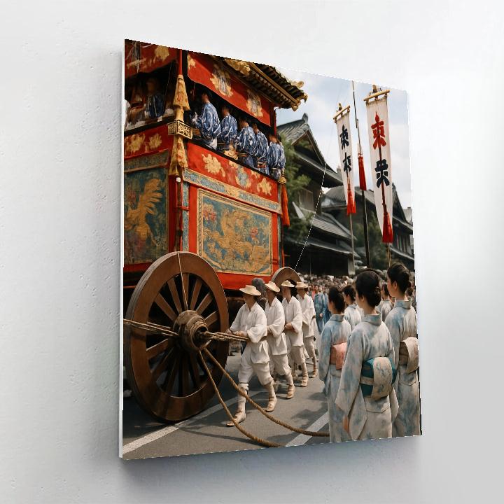 Gion Matsuri Float Procession paint by numbers