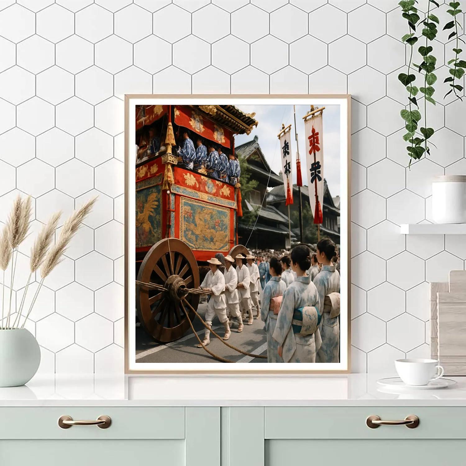 Gion Matsuri Float Procession paint by numbers